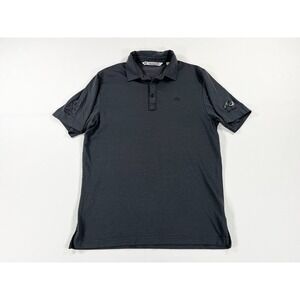 Travis Mathew Zinna Performance Golf Polo Bighorn Club Logo Black Men's M
